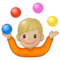 Person Juggling - Medium Light emoji on Samsung